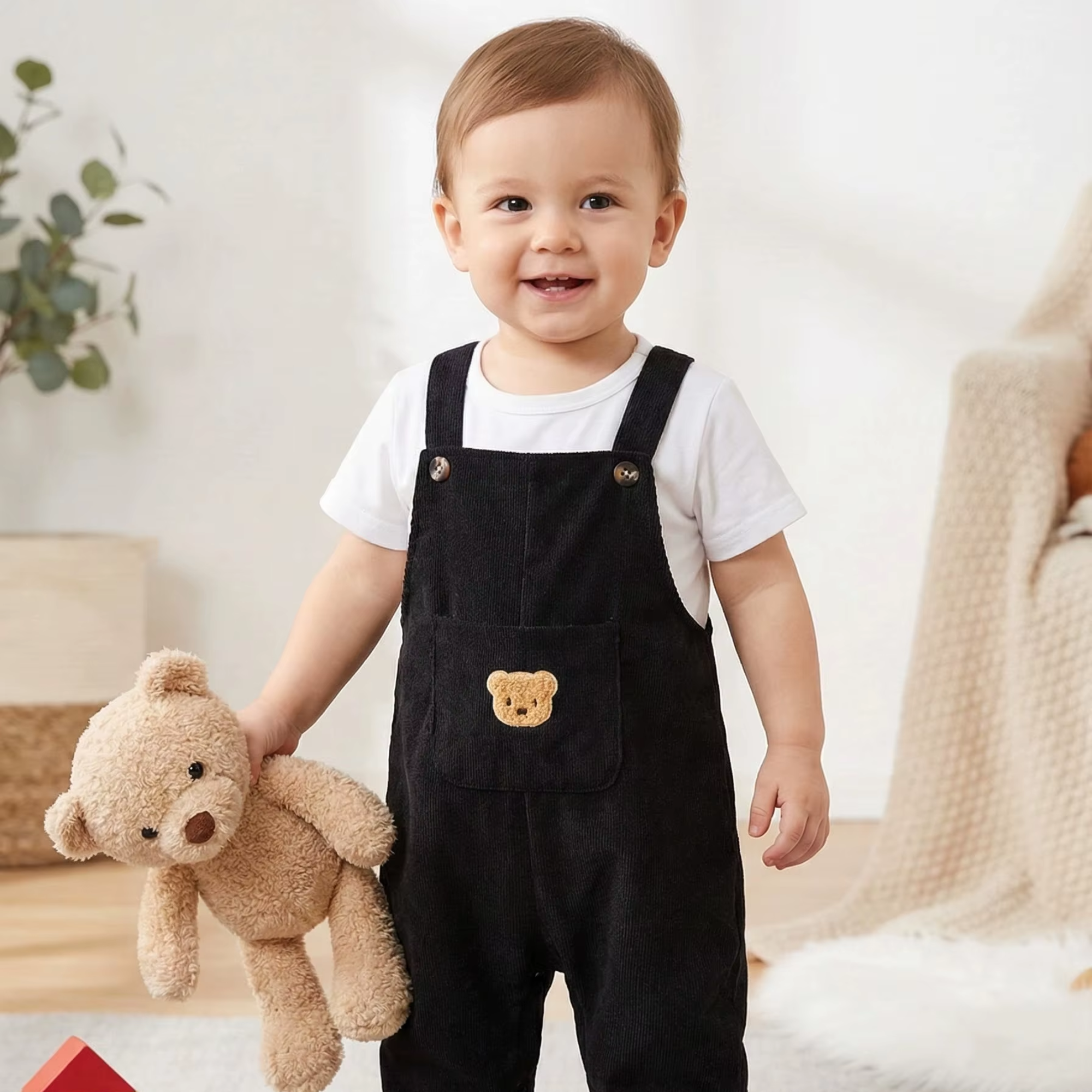 Teddy Corduroy Overalls