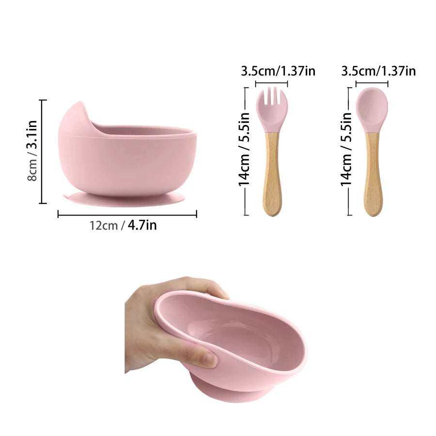 Silicone Baby Feeding Bowl Set