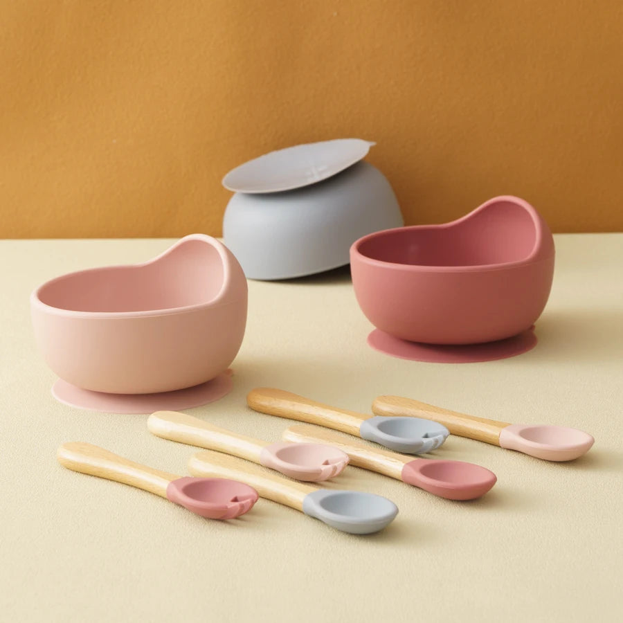 Silicone Baby Feeding Bowl Set